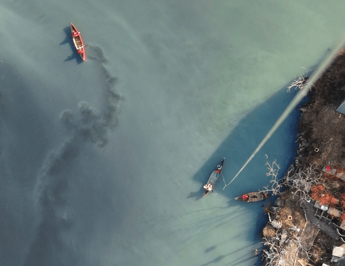 a group of activists working on visualising pollution in Gowanus canal, Brooklyn